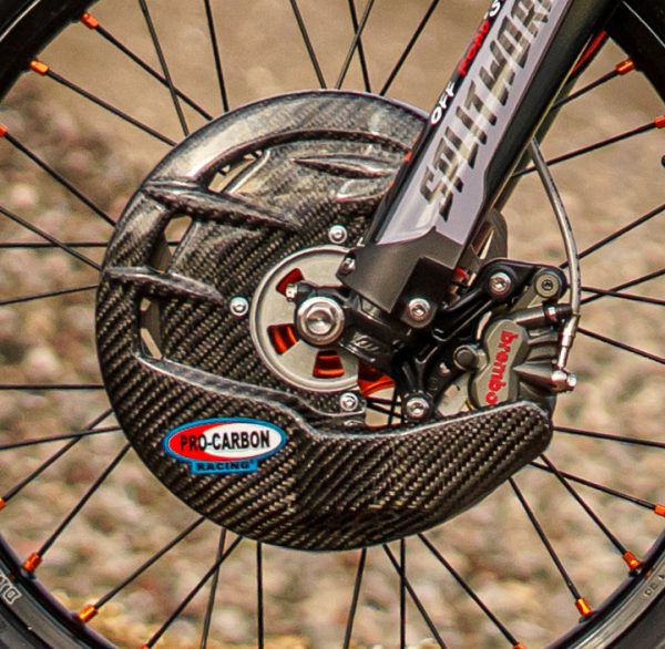 Pro Carbon voor remschijf beschermer ( met bevestigingset ) Suzuki RM 125/250 2004-2012