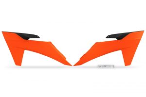 UFO Radiator Kappen Fluor Oranje KTM SX 125/150/250/300 2023-2024 & SX-F 250/350/450 2023-2024 & EXC/EXC-F 250/300/350/450/500 2024-