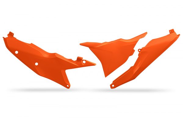 UFO Zijnummerborden + Luchtfilter kap Oranje KTM SX 125/150/250/300 2023- & SX-F 250/350/450 2023- & EXC/EXC-F 250/300/350/450/500 2024-