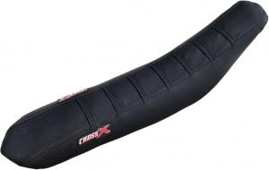 Cross X UGS Zadelovertrek Zwart / Zwart met Zwarte stroken Husqvarna TC/FC 125-450 2019-2022 & FE/TE 250-501 2020-2023