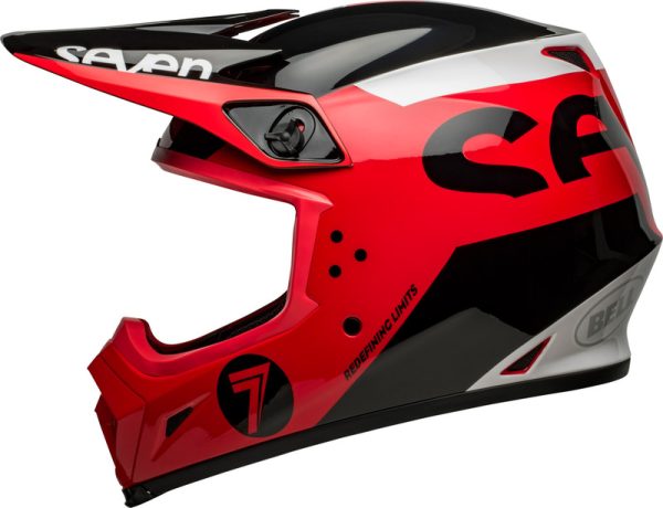 BELL MX-9 Mips Seven Phaser Helm Gloss Rood / Zwart 2023 Collectie ( glans kleur ) - Afbeelding 2