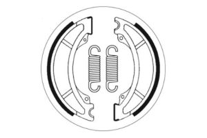 SBS Brake Shoe Yamaha 1980-1984 ( remschoenen voorkant )