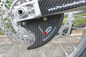 Pro Carbon achter remschijf beschermer alle Honda CR/CRF 125 t/m 450cc 2002-2025