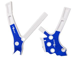 Racetech frame beschermers Wit / Blauw Yamaha YZ 125/250 2005- & Fantic XX/XE 125/250 2021-