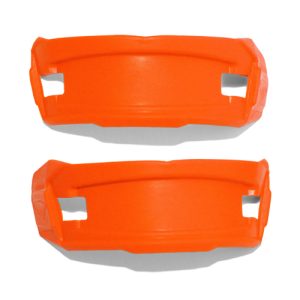 Cycra voorvork beschermer plaatjes Oranje voor alle Cycra Stadium voornummerplaat