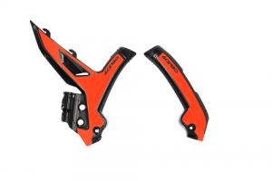 Acerbis X-Grip frame beschermers zwart / oranje KTM SX 125/250/300 2023- & SX-F 250/350/450 2023- & EXC/EXC-F 150/250/300/350/450/500 2024-