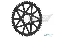 Esjot achtertandwiel 56 tands aluminium voor Surron E Bike Lightbee, Firefly