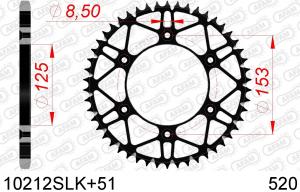 AFAM achtertandwiel 50 tands staal met moddergroef Honda CR/CRF 125/250/450/500 & XR 250/400/650