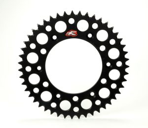 Renthal achtertandwiel 50 tands ultralight aluminium Zwart Fantic XX/XE 125 2021 & Yamaha YZ/YZ F 125/250/450 99-