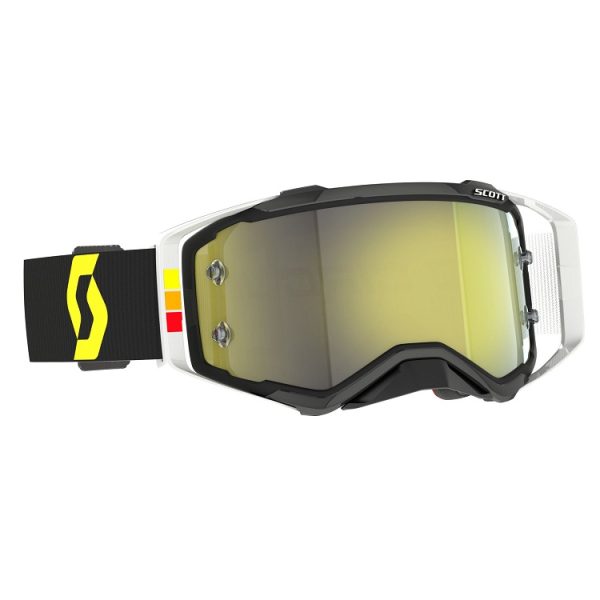 Scott Prospect crossbril Pro Circuit Zwart / Wit ( Lens Geel chrome works ) - Afbeelding 2