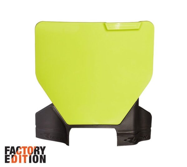 Racetech Factory voornummerplaat Fluor Geel / Zwart Husqvarna TC/FC 125-450 2023-