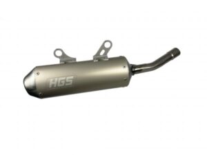 HGS uitlaatdemper alu round Yamaha YZ 250 2002- & Fantic XX 250 2021-