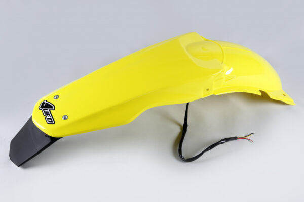 UFO Enduro achterspatbord geel met led achterlicht Suzuki RM 125/250 2001-2008