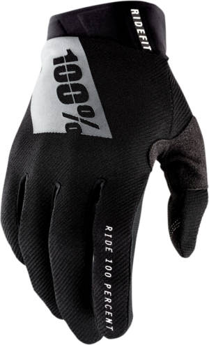 100% handschoenen Ridefit Zwart / Wit Maat L