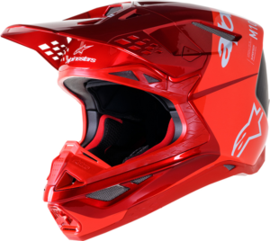 Alpinestars MX crosshelm Supertech M10 ( SM10 ) Fluor Rood ( 2024 collectie )