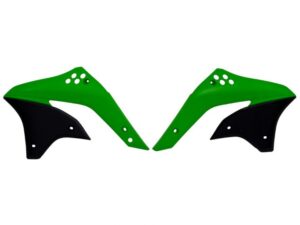 Racetech Radiator Kappen Zwart / Groen Kawasaki KX 450F 06-08