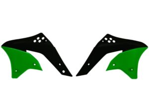 Racetech Radiator Kappen Zwart / Groen Kawasaki KX 250F 2006-2008