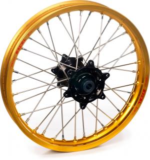 Excel voorwiel compleet goude velg + Haan Wheels zwarte naaf 21-1.60 Honda CR/CRF 1995-