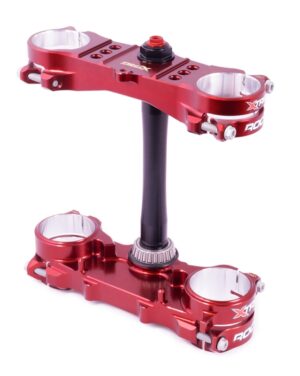 X-Trig Rocs kroonplaten offset 20-22mm Rood/Bruin Yamaha YZ 250F 2012-2023 & YZ 450F 2010-2015 / 2018-2022