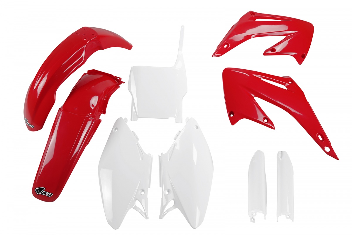 UFO Plastic Kit Fairings For Honda CR 125 (1993-1994) And CR 250 (1992-1994) - Neon Red