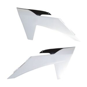 Racetech Radiator Kappen Wit / Zwart  ( OEM 2023 ) KTM SX 125/150/250/300 2023-2024 & SX-F 250/350/450 2023-2024 & EXC/EXC-F 250/300/350/450/500 2024-