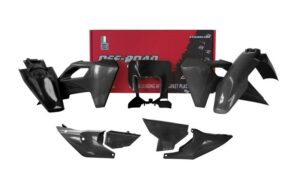 Racetech plastic kit Zwart Husqvarna TE/FE 250/300/350/450 2024-
