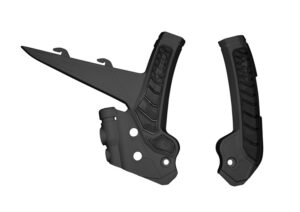 Racetech frame beschermers Zwart Gas Gas MC 125/250 2024 & MC-F 250/350/450 2024 & EC 250/300 2024 & EC 250F/350F/450F/500F 2024