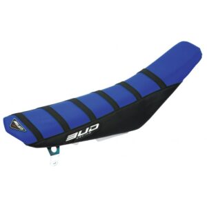 BUD zadelovertrek Blauw / Zwart met Zwarte lijnen Yamaha YZ 250F 2014-2023 & YZ 450F 2014-2022 & WR 250F 2015-2022 & WR 450F 2016-2022 & Fantic XXF/XEF 250/450 2022- ( voorstuk tankcover niet inbegrepen )