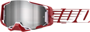 100% Armega Oversized Deep Red Crossbril - Silver Mirror lens ( Spring 2022 collection )