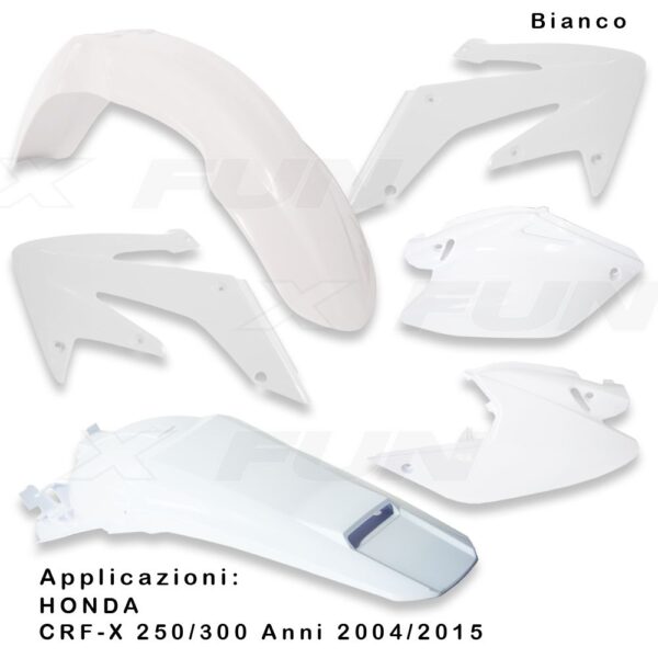 X-Fun plastic kit Wit Honda CRF 450X 2005-2007