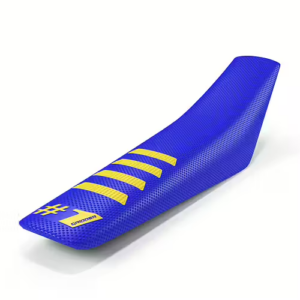 Onegripper waterdicht universeel zadelovertrek Ribbed Blauw / Geel #1
