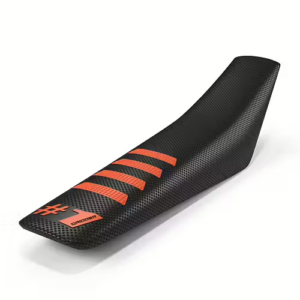 Onegripper waterdicht universeel zadelovertrek Ribbed Zwart / Oranje #1
