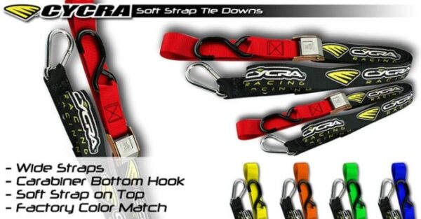 Cycra spanbanden zwart/rood 38,1mm with loop - Afbeelding 2