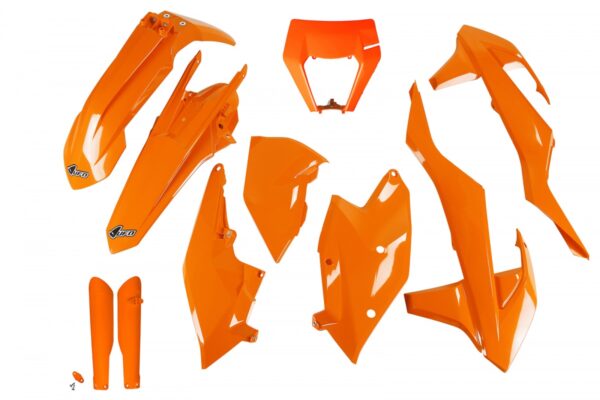 UFO plastic kit Oranje met koplamp plastic KTM EXC/EXC-F 250/300/350/450/500 17-19 ( full kit )