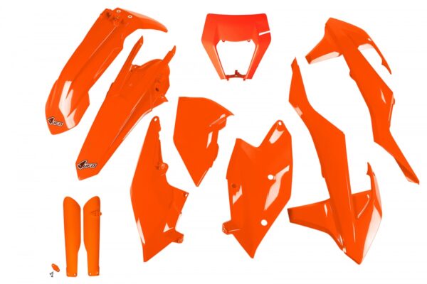 UFO plastic kit Fluor Oranje met koplamp plastic KTM EXC/EXC-F 250/300/350/450/500 17-19 ( full kit )