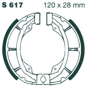EBC Brake Shoes Standaard ( remschoenen achterkant ) S617