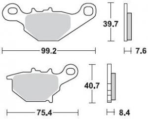 Braking Sintered Achter remblokken 905CM44