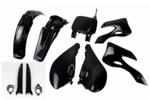 UFO plastic kit Zwart Kawasaki KX 125/250 99-02 ( full kit )