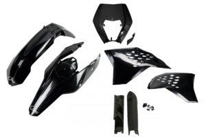 UFO plastic kit Zwart KTM EXC 250/300/350/450/500 2009-2011 (full kit)