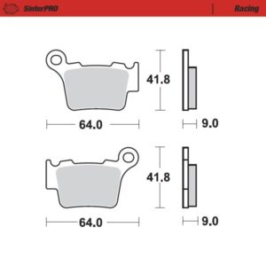 Moto Master Sintered Metal Achter/Voor remblokken SinterPro 094411 KTM