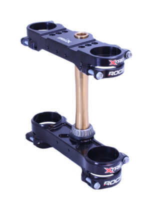 X-Trig Rocs Tech kroonplaten met offset 22mm zwart KTM SX/SX-F 125/250/300/350/450 2023- & EXC/EXC-F 250/300/350/450/500 2024- & Husqvarna TC/FC 125/250/350/450 2023- & TE/TE 125/250/300/350/450/500 2024- & Gas Gas MC/MC-F/EC/EC-F 125/250/300/350/450/500 2024-