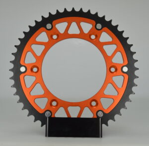 Mino achtertandwiel 49 tands staal/aluminium Oranje / Zwart KTM SX/SX-F/EXC/EXC-F 1990- & Husqvarna TC/FC/FE/TE 125/150/250/350/450/501 2014-