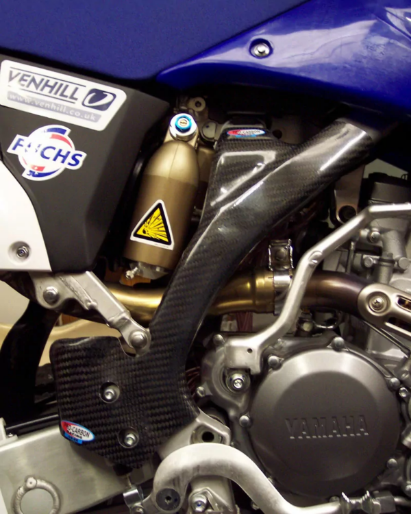 Pro Carbon framebeschermers ( lang ) Yamaha YZ 250F/450F 2006-2009