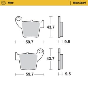 Moto Master achter remblokken Nitro Sport 094322