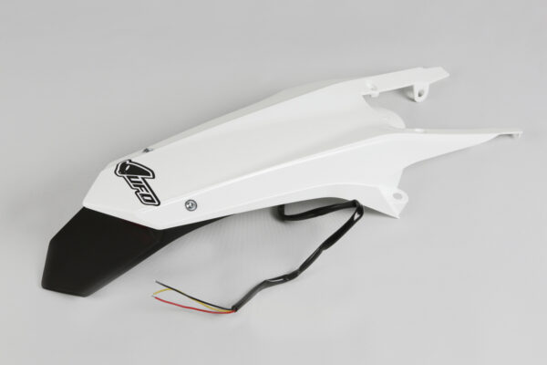 UFO Enduro Achterspatbord met led lamp Wit Husqvarna TE/FE 125/250/300/350/450/501 14-16