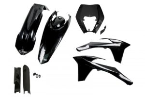 UFO plastic kit Zwart KTM EXC/EXC-F 125/250/300/350/450/500 2012-2013 (full kit)