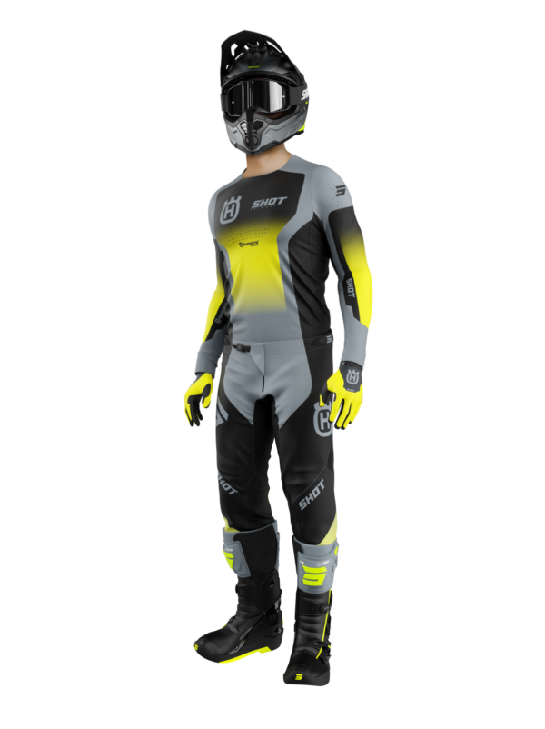 Shot MX Cross Broek Volwassen Aerolite Husqvarna Zwart / Grijs 2025 Collectie - Afbeelding 3