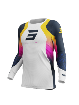 Shot MX Cross Shirt Volwassen Aerolite Ultra Blauw / Oranje / Roze 2025 Collectie