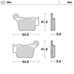 Moto Master Sintered Metal Achter remblokken Nitro KTM/Husqvarna/Gas Gas