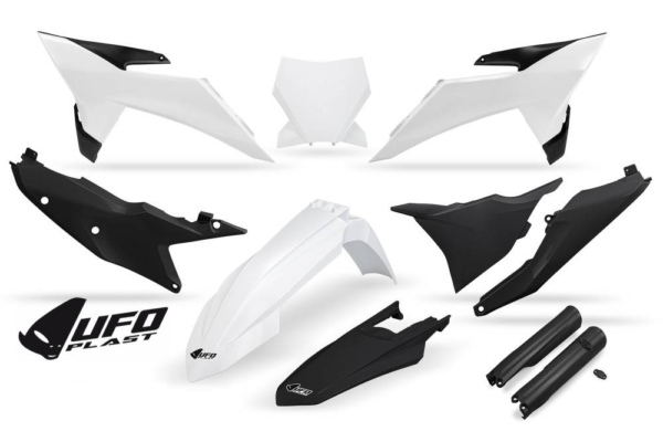 UFO plastic kit Wit/Zwart ( Full kit ) KTM SX 125/150/250/300 2023-2025 & SX-F 250/350/450 2023-2025 ( model 2025 )